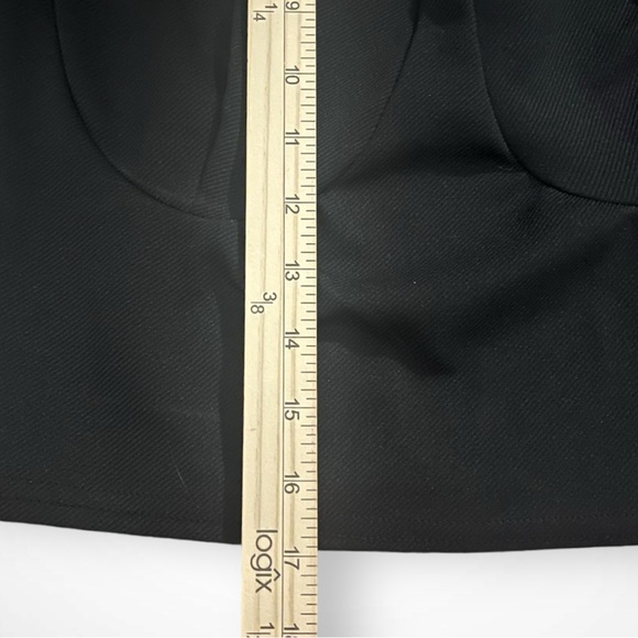 NASTY GAL‎ Cup All Night Cropped Tie Blouse Black Size 8 | NWOT - Picture 8 of 8